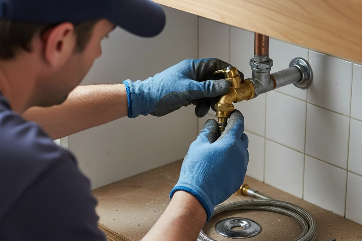 Shutoff valve and fitting work during Emergency Plumbing in Bloomingburg